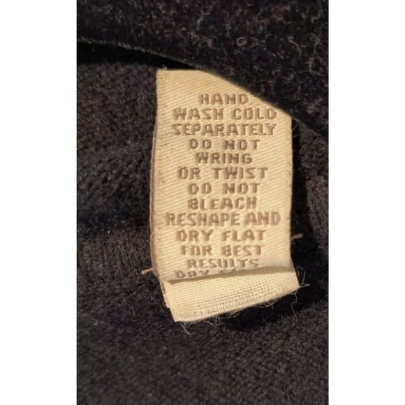 Valerie Stevens 100% Cashmere Black Zip-Up Hoodie Sweater Womens Medium l - Picture 4 of 5